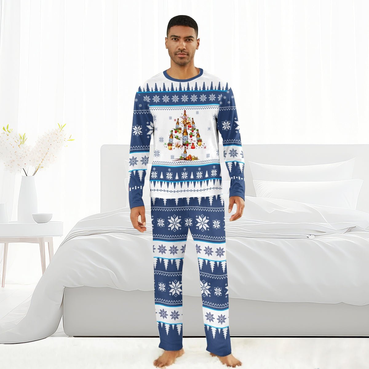 Busch Light Christmas Tree Family Pajamas Set - Flexiquor.com