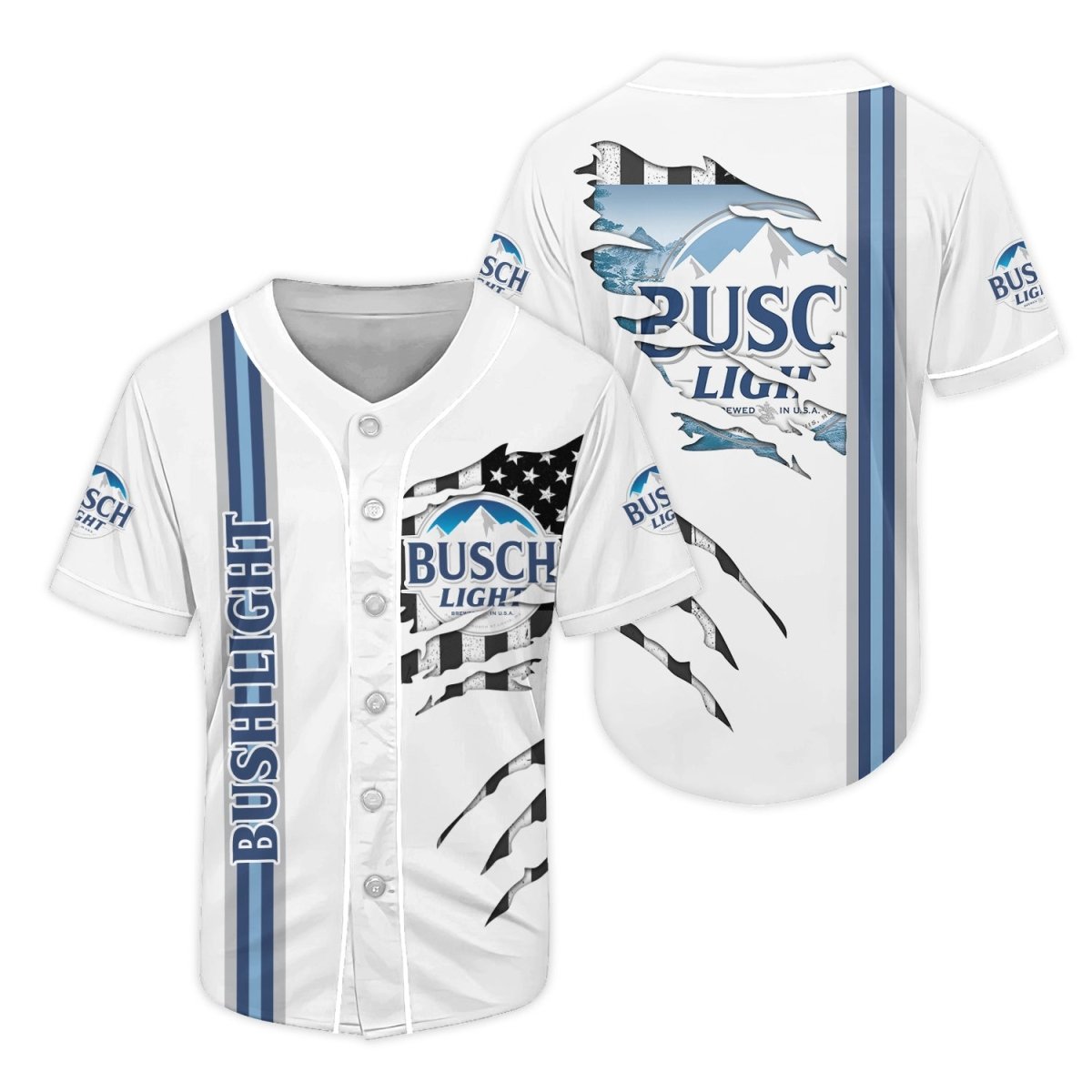 Busch Light Claw Scratches Baseball Jersey - Flexiquor.com