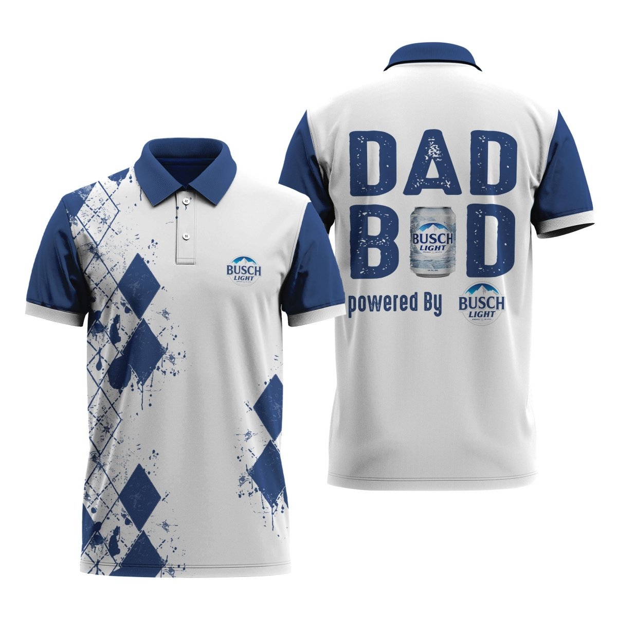 Busch Light Diamond Dad Polo Shirt - Flexiquor.com