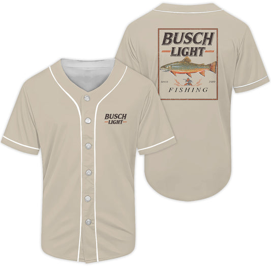 Busch Light Fishing Baseball Jersey