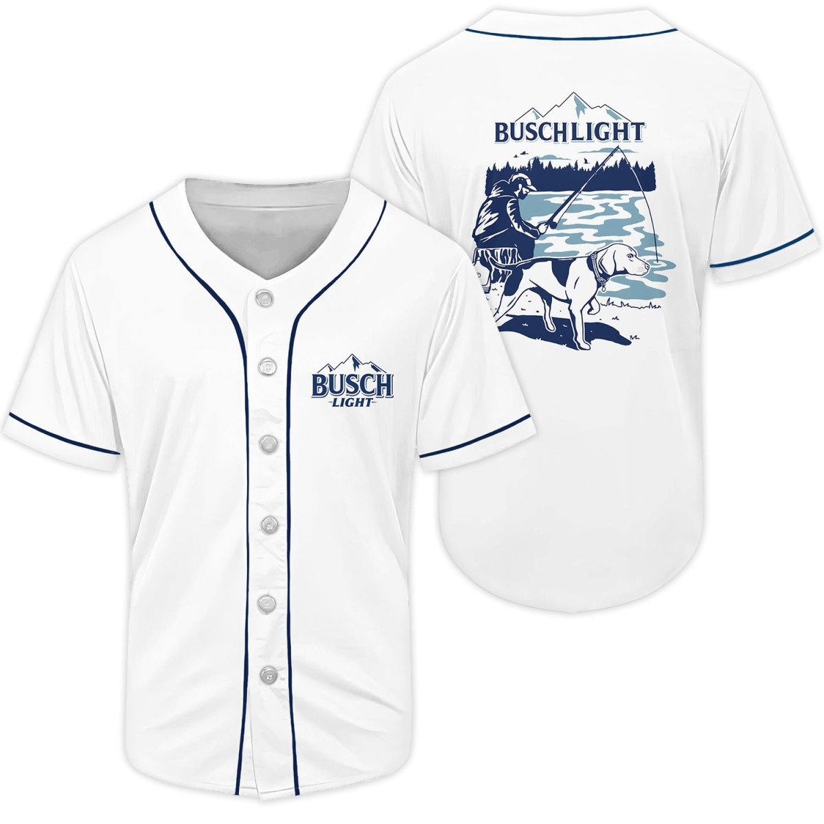 Busch Light Fishing Time Baseball Jersey - Flexiquor.com