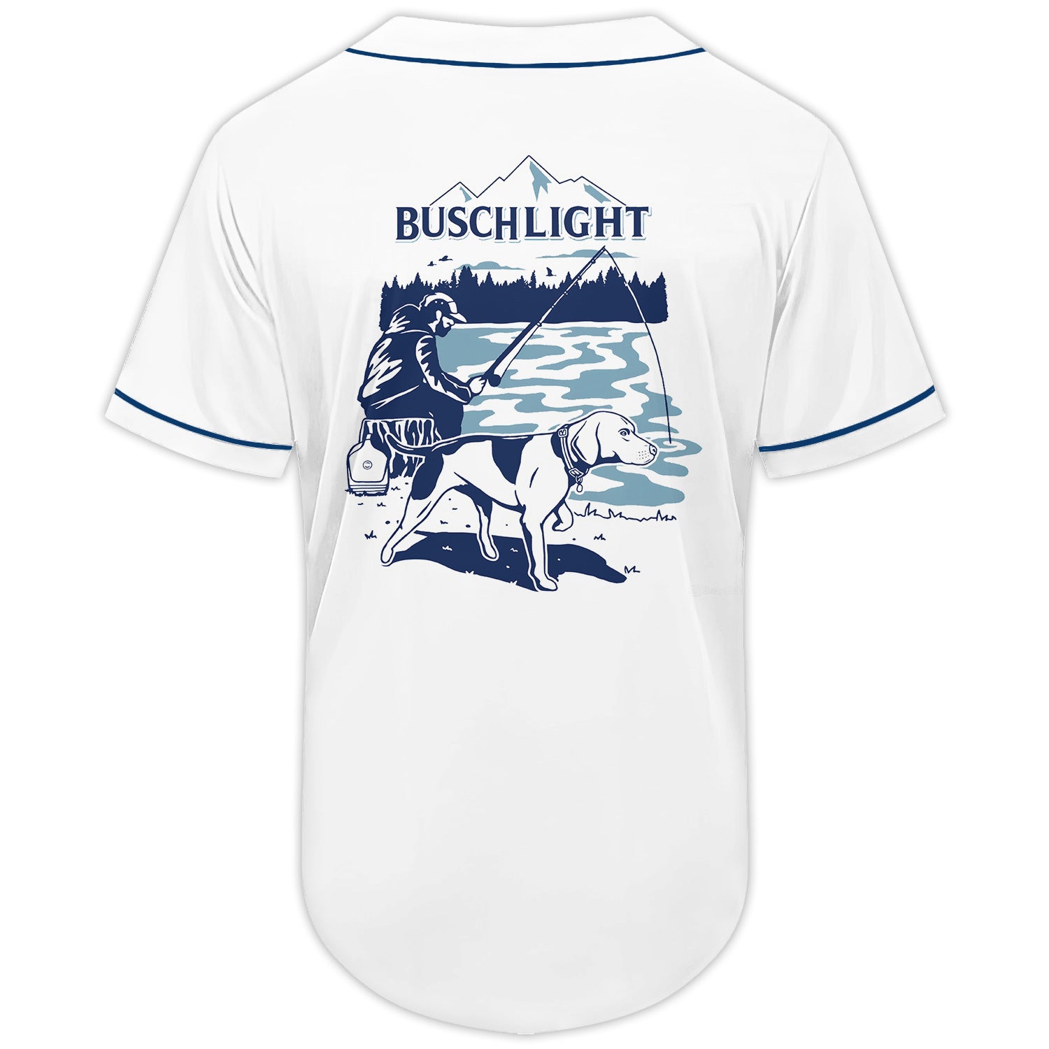 Busch Light Fishing Time Baseball Jersey