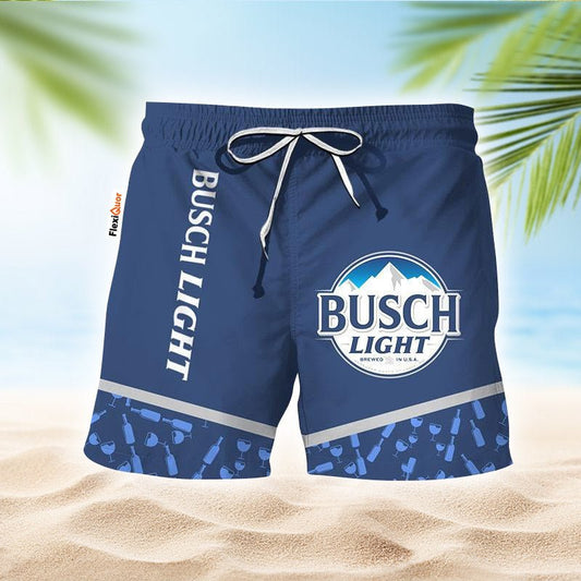 Busch Light Glass Bottle Dot Swim Trunks - Flexiquor.com