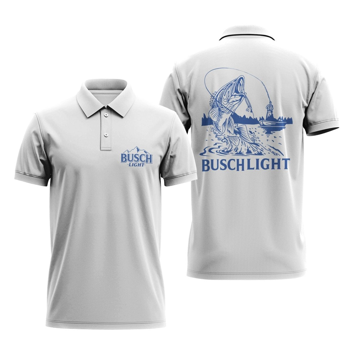 Busch Light Go Fishing Polo Shirt - Flexiquor.com