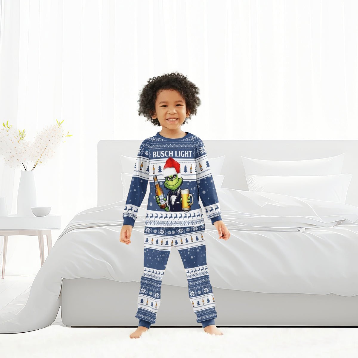 Busch Light Grinch Christmas Family Pajamas Set - Flexiquor.com