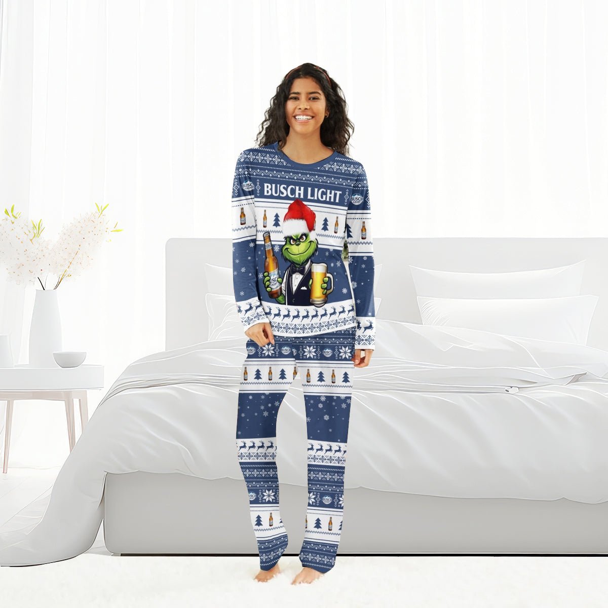 Busch Light Grinch Christmas Family Pajamas Set - Flexiquor.com