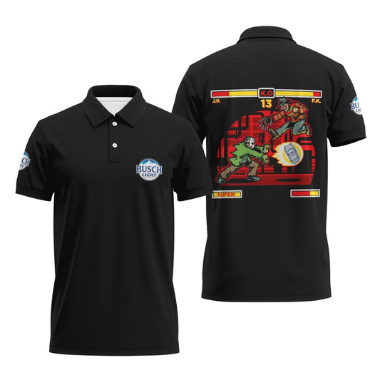 Busch Light Halloween Arcade Polo Shirt - Flexiquor.com