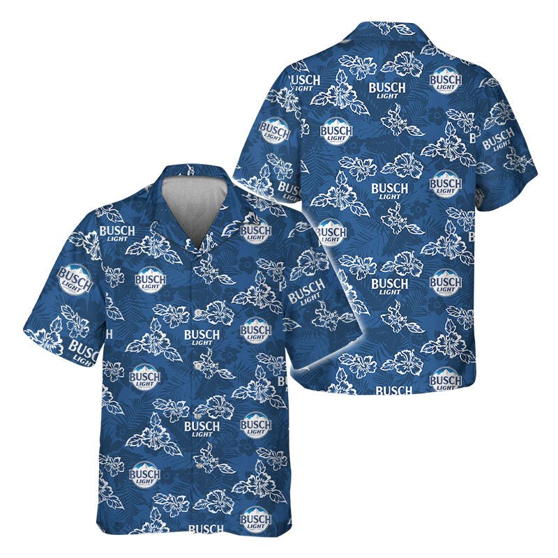 Busch Light Hibiscus Flower Hawaiian Shirt - Flexiquor.com