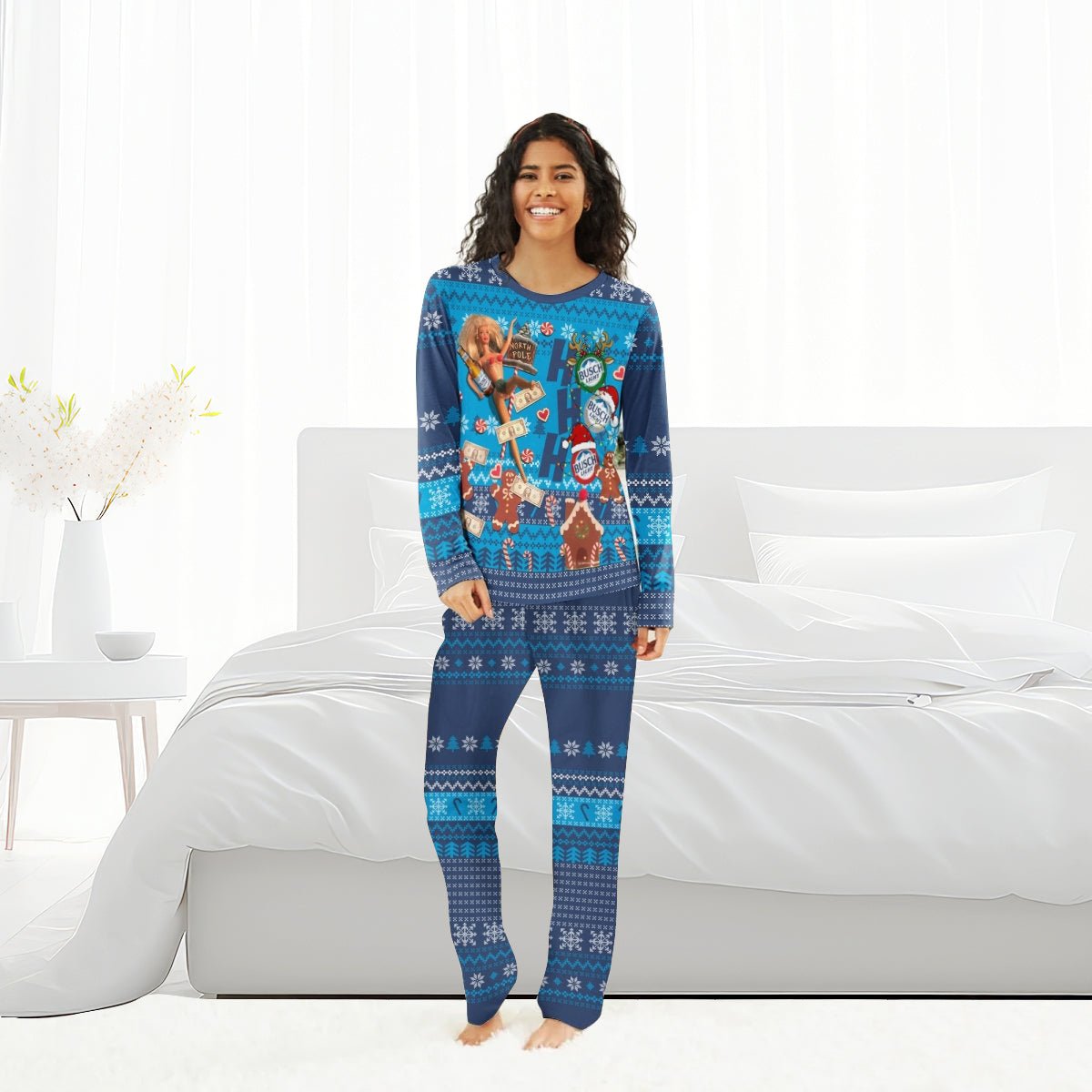 Busch Light HoHoHo Family Pajamas Set - Flexiquor.com