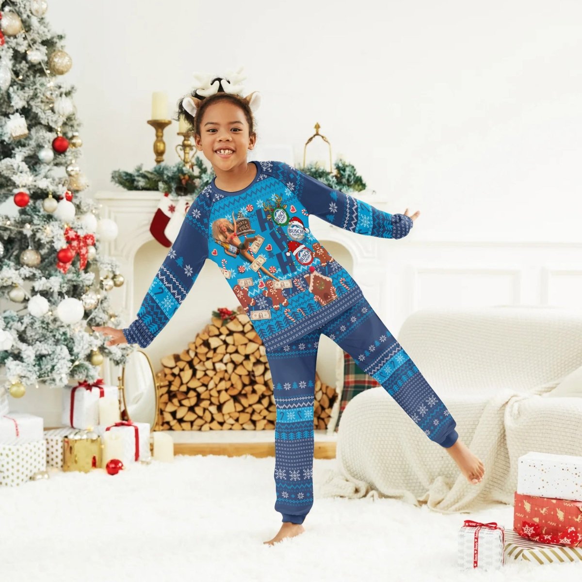 Busch Light HoHoHo Family Pajamas Set - Flexiquor.com