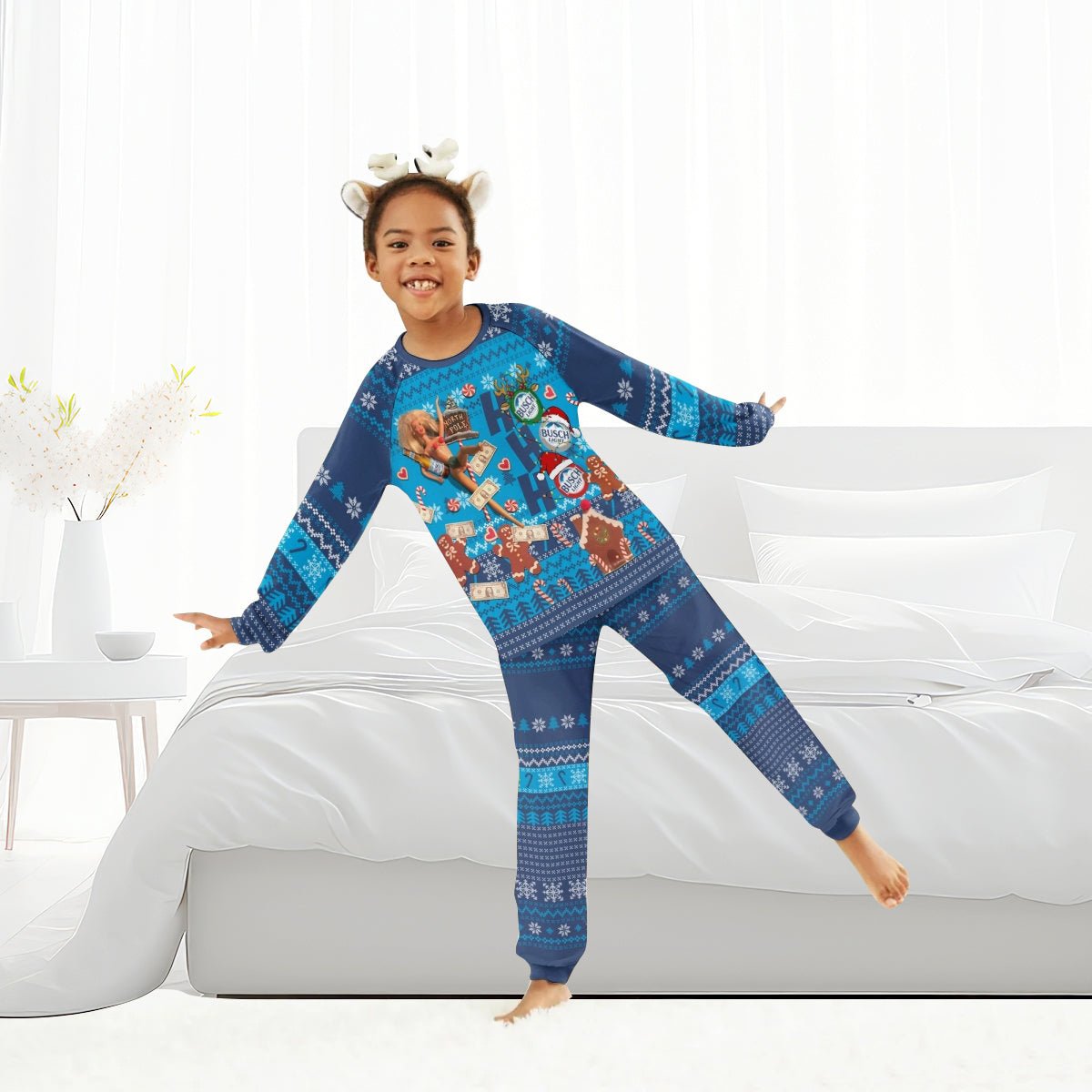 Busch Light HoHoHo Family Pajamas Set - Flexiquor.com