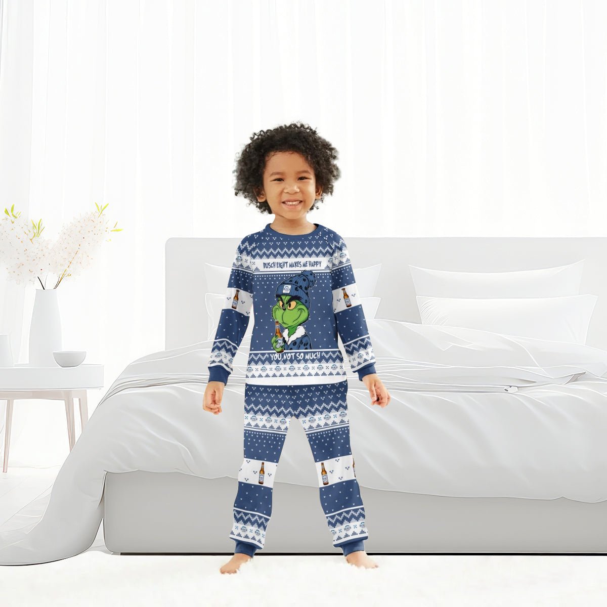 Busch Light Make Grinch Happy Family Pajamas Set - Flexiquor.com