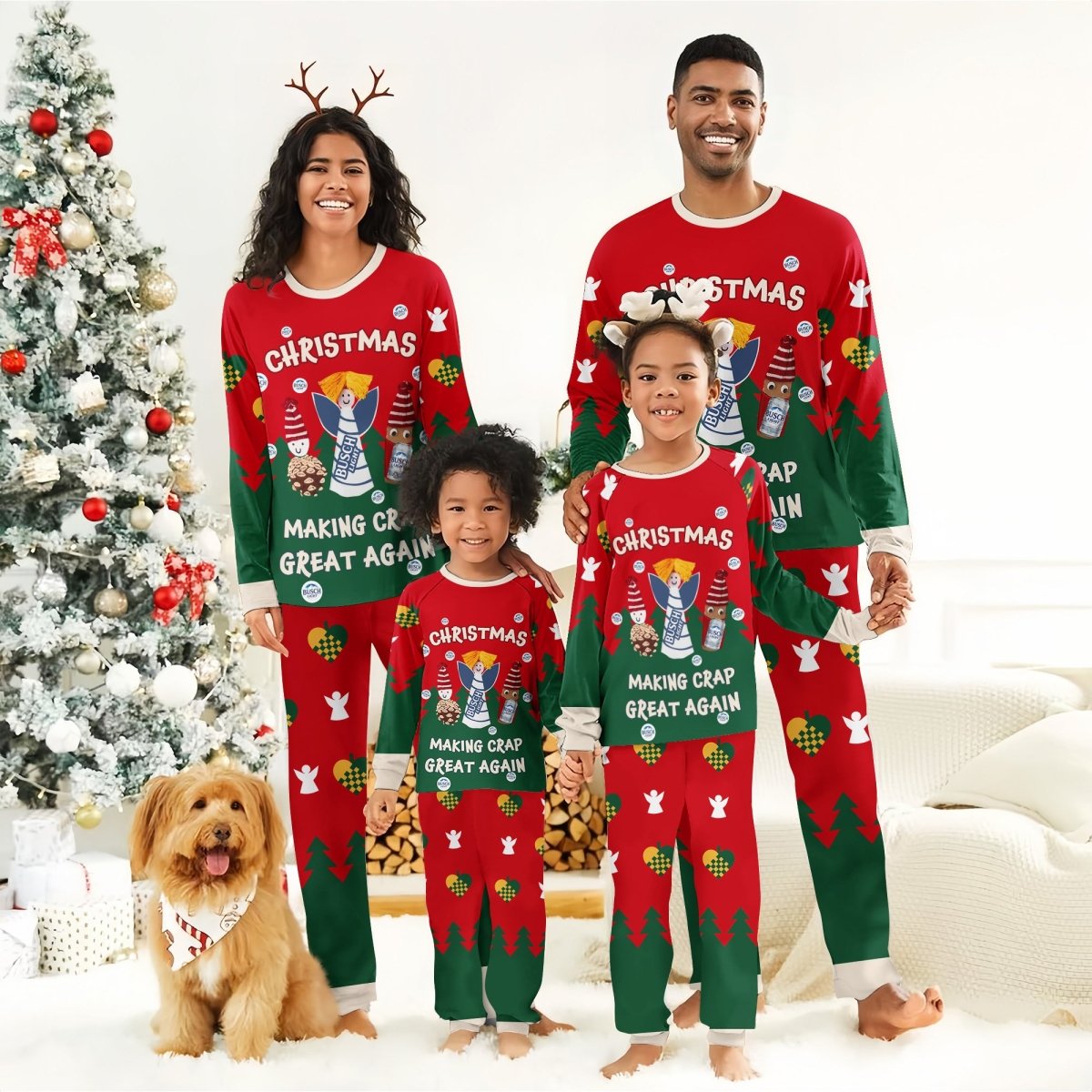 Busch Light Making Christmas Great Again Family Pajamas Set - Flexiquor.com