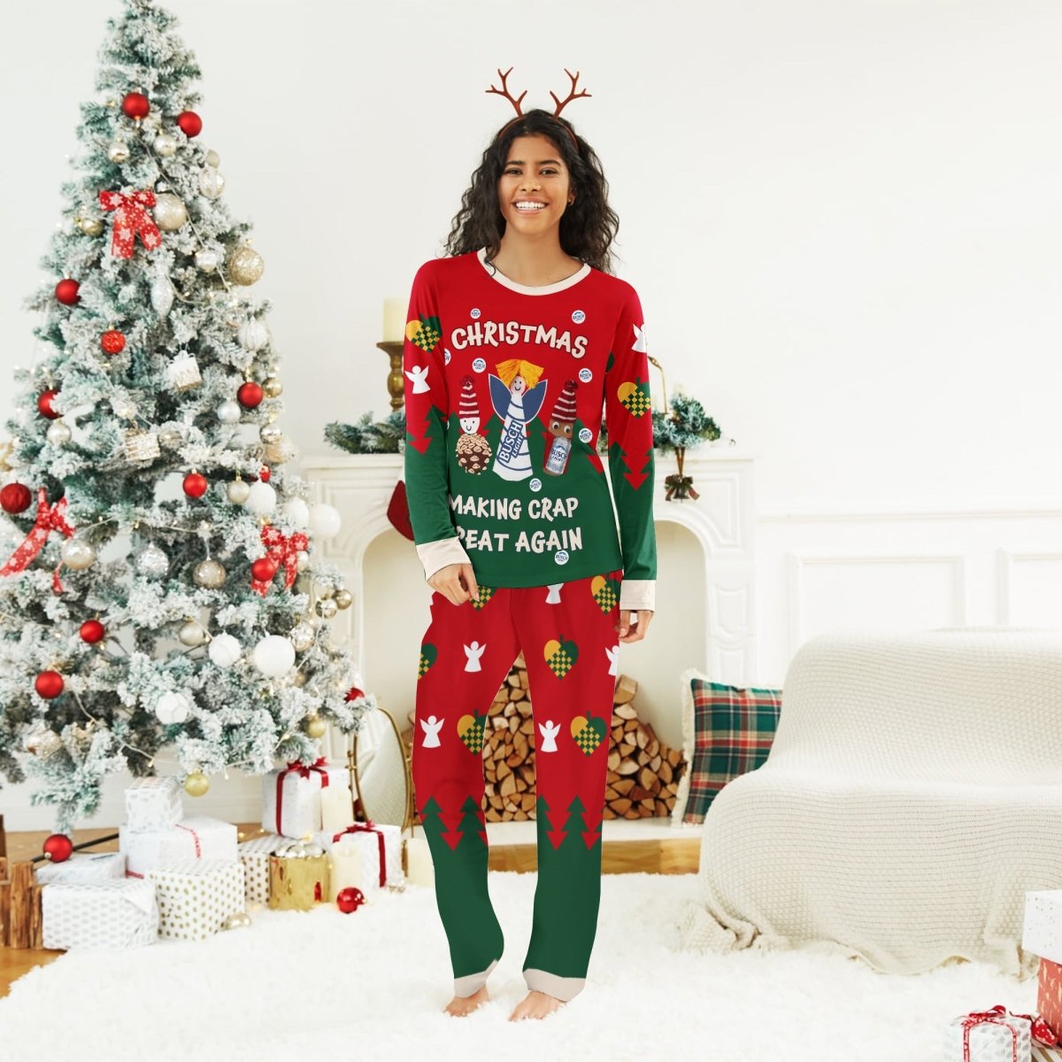 Busch Light Making Christmas Great Again Family Pajamas Set - Flexiquor.com