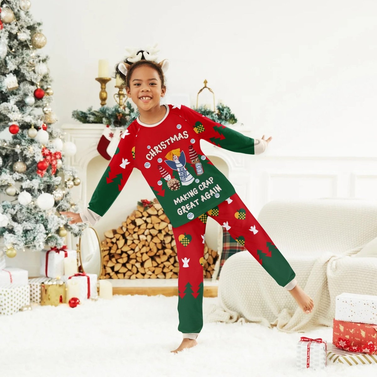 Busch Light Making Christmas Great Again Family Pajamas Set - Flexiquor.com