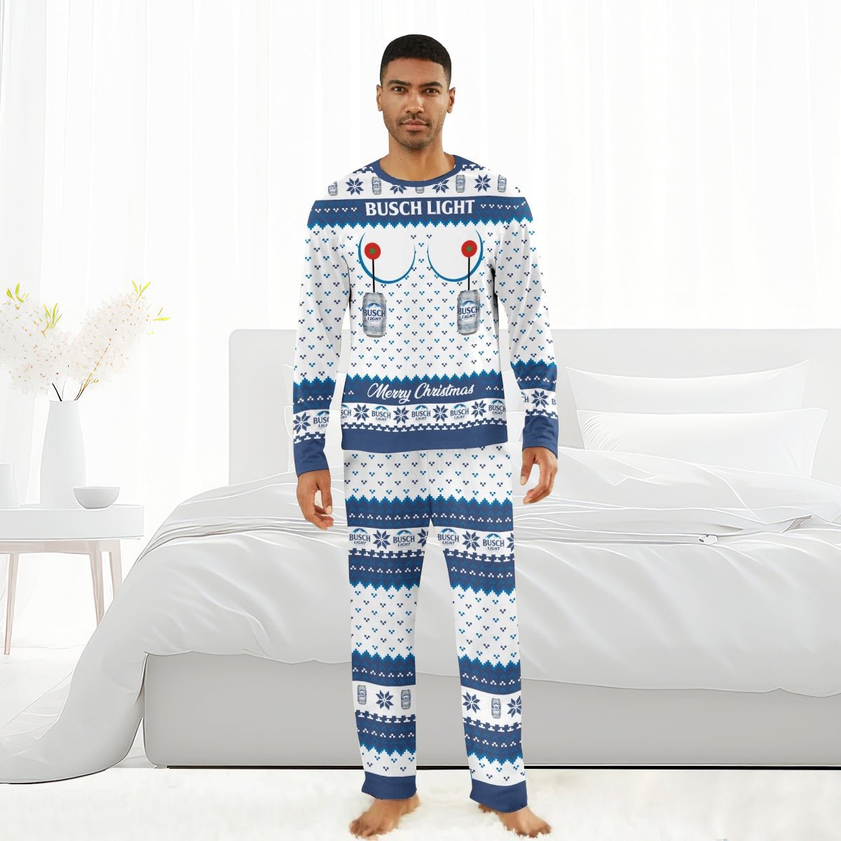 Busch Light Merry Chistmas Family Pajamas Set - Flexiquor.com