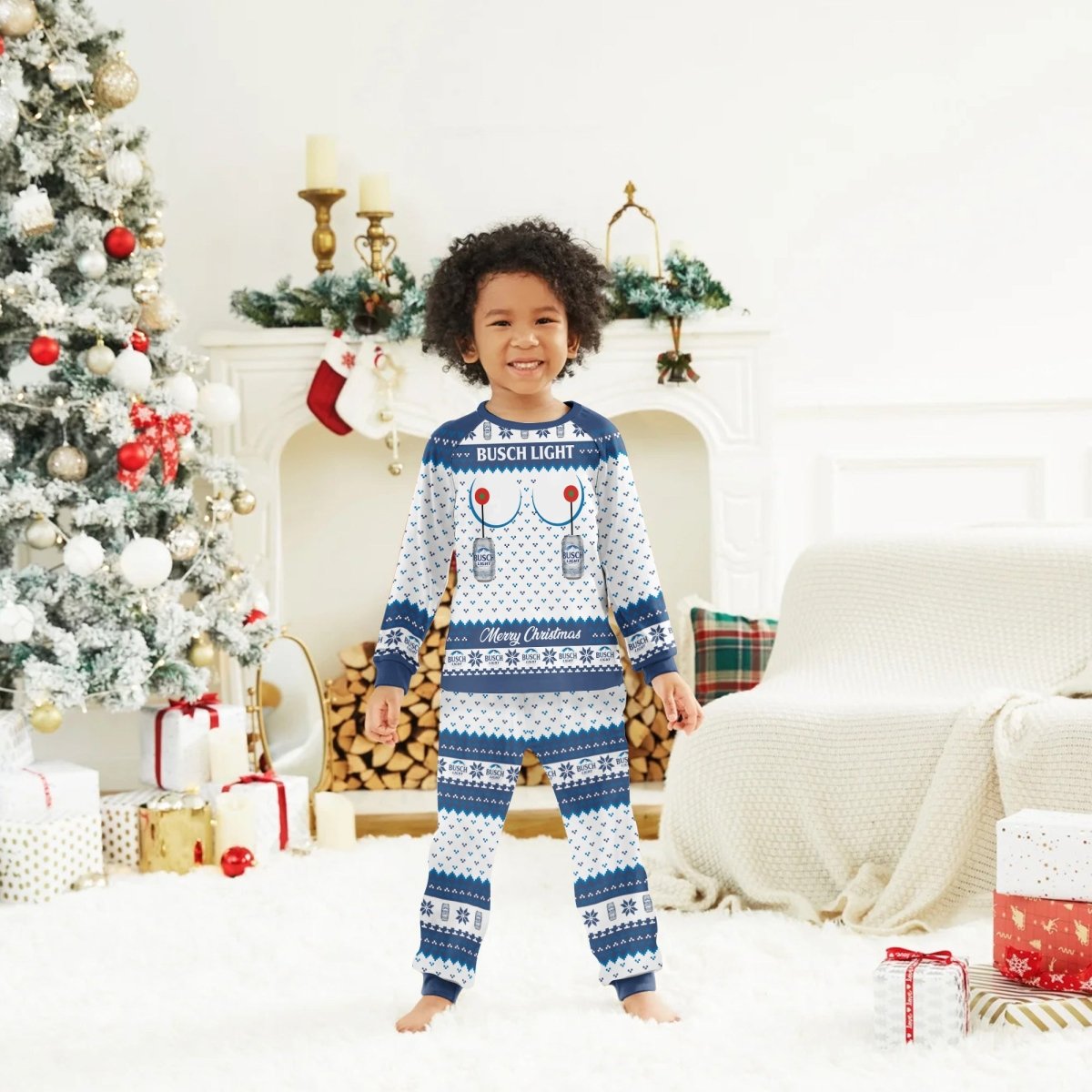 Busch Light Merry Chistmas Family Pajamas Set - Flexiquor.com