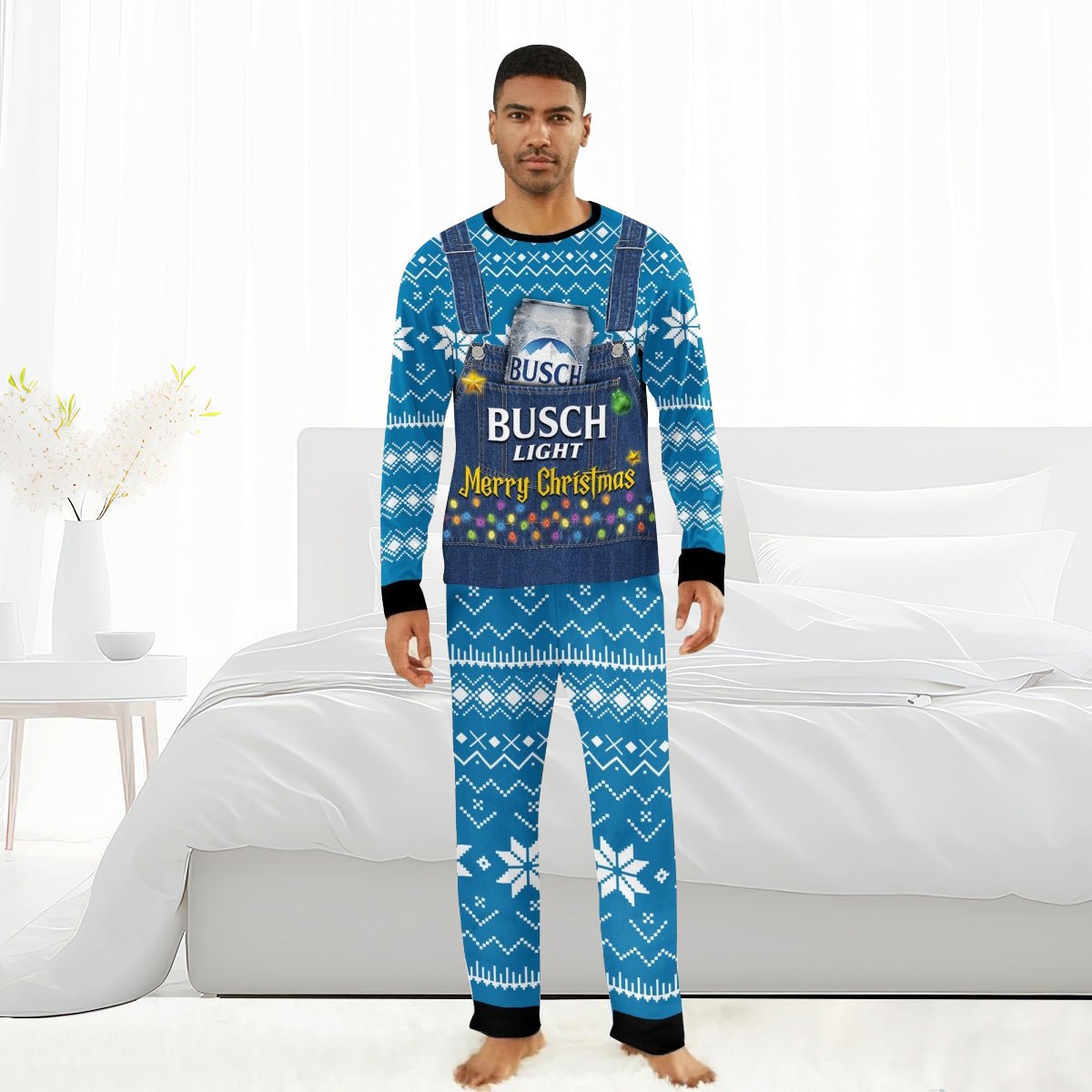 Busch Light Merry Christmas Family Pajamas Set - Flexiquor.com