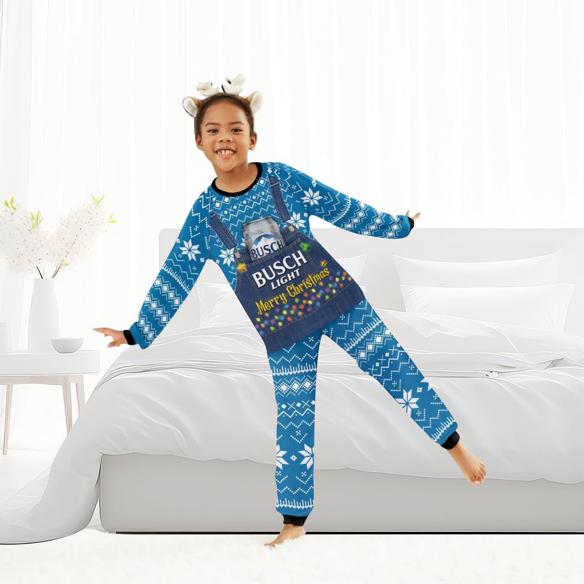 Busch Light Merry Christmas Family Pajamas Set - Flexiquor.com