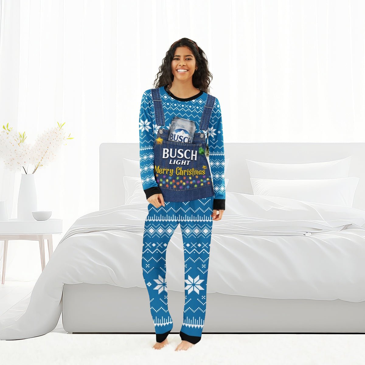 Busch Light Merry Christmas Family Pajamas Set - Flexiquor.com