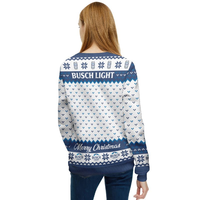 Busch Light Merry Christmas Ugly Sweater - Flexiquor.com