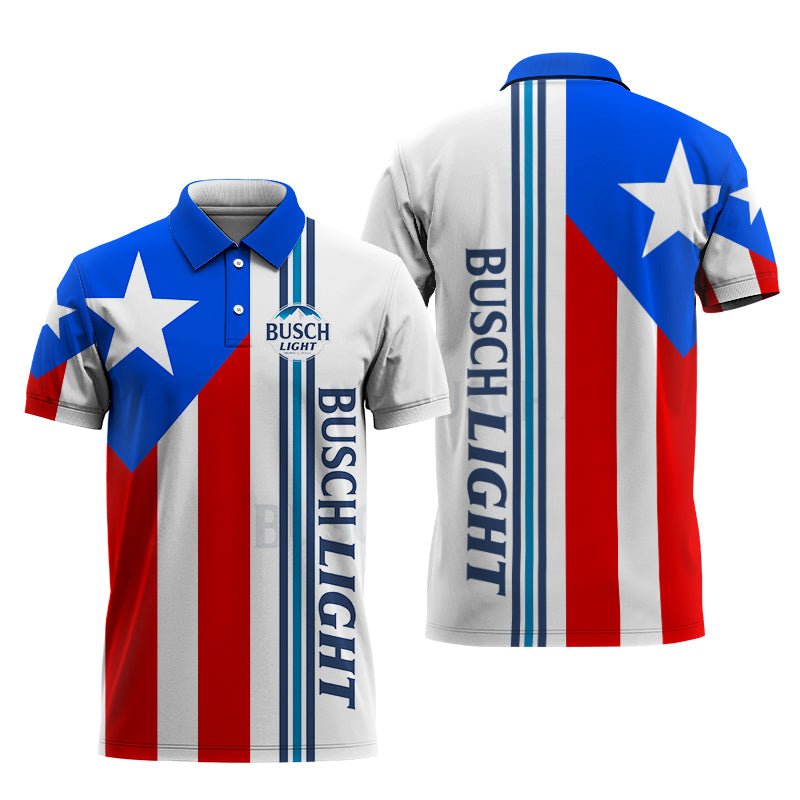 Busch Light Puerto Rican Polo Shirt - Flexiquor.com