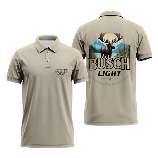 Busch Light Reindeer Polo Shirt