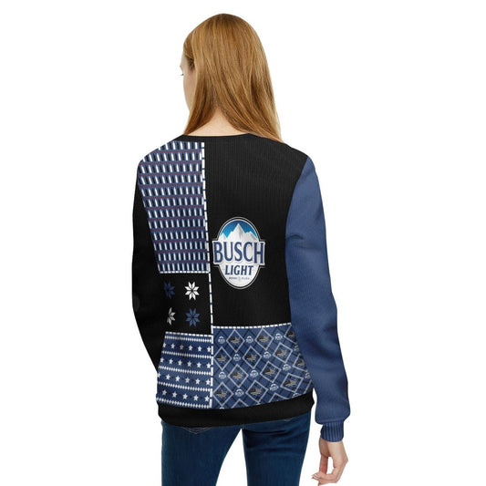 Busch Light Retro Christmas Ugly Sweater - Flexiquor.com