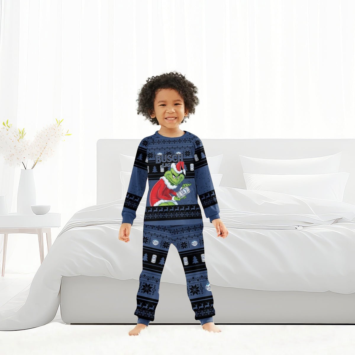 Busch Light Santa Grinch Family Pajamas Set - Flexiquor.com