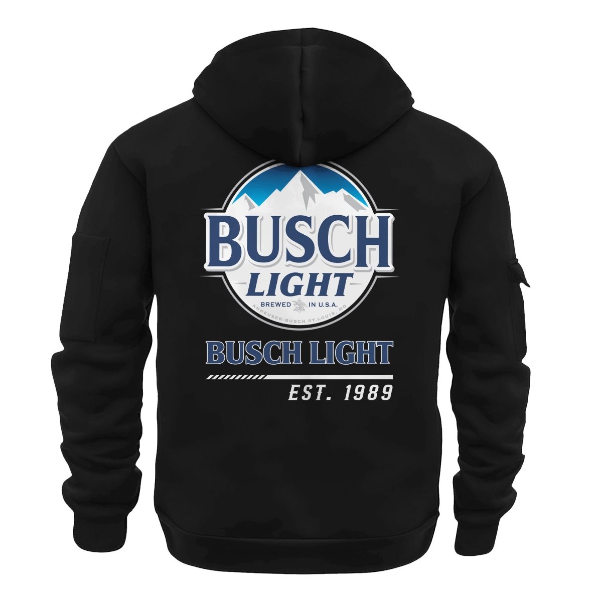 Busch Light Scratches Marks Half Zip Hooded Sweatshirt - Flexiquor.com