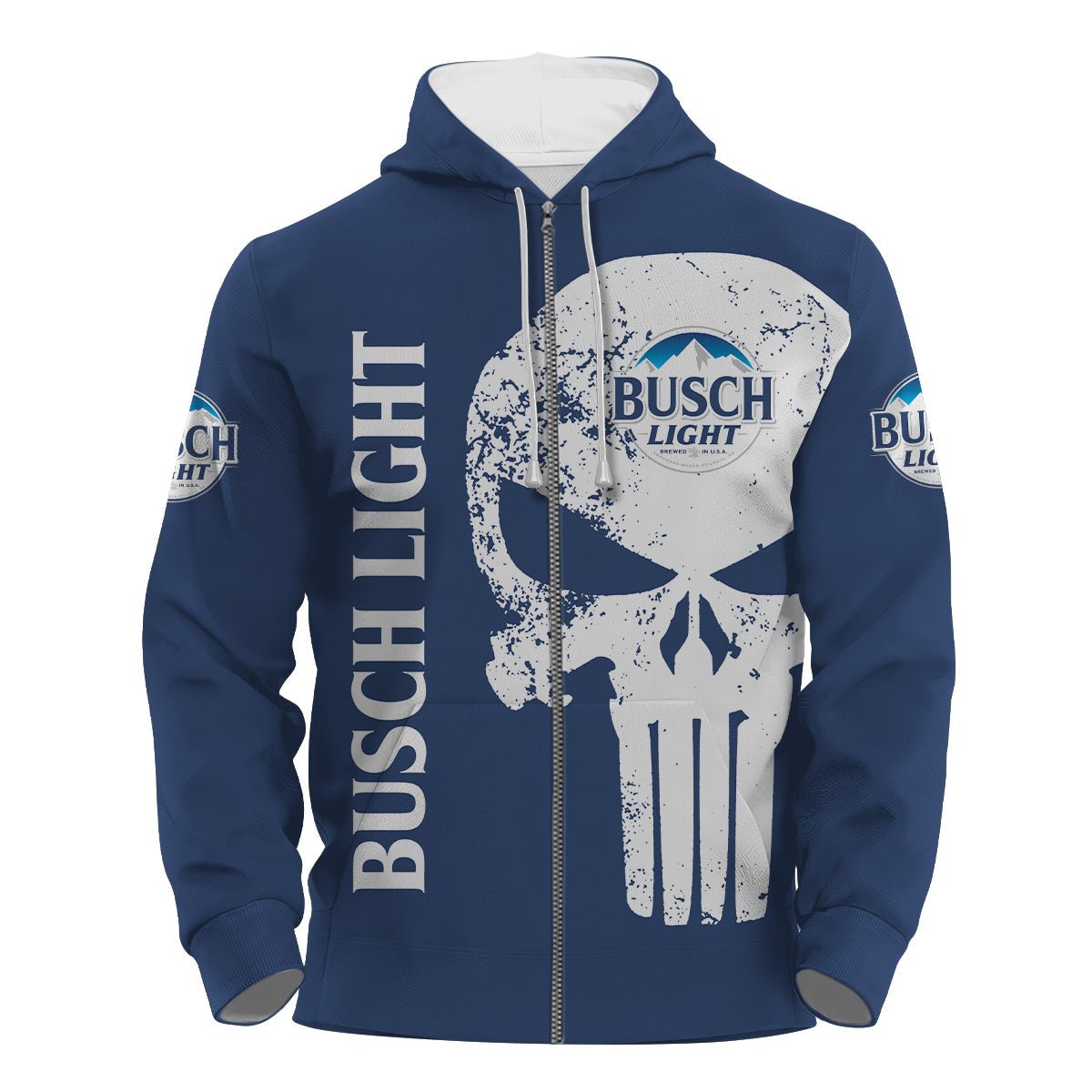 Busch Light Skull Hoodie & Zip Hoodie - Flexiquor.com