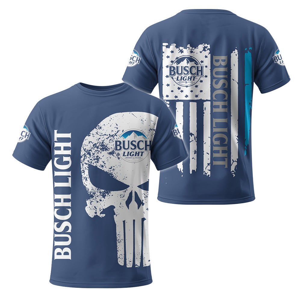 Busch Light Skull T-Shirt - Flexiquor.com