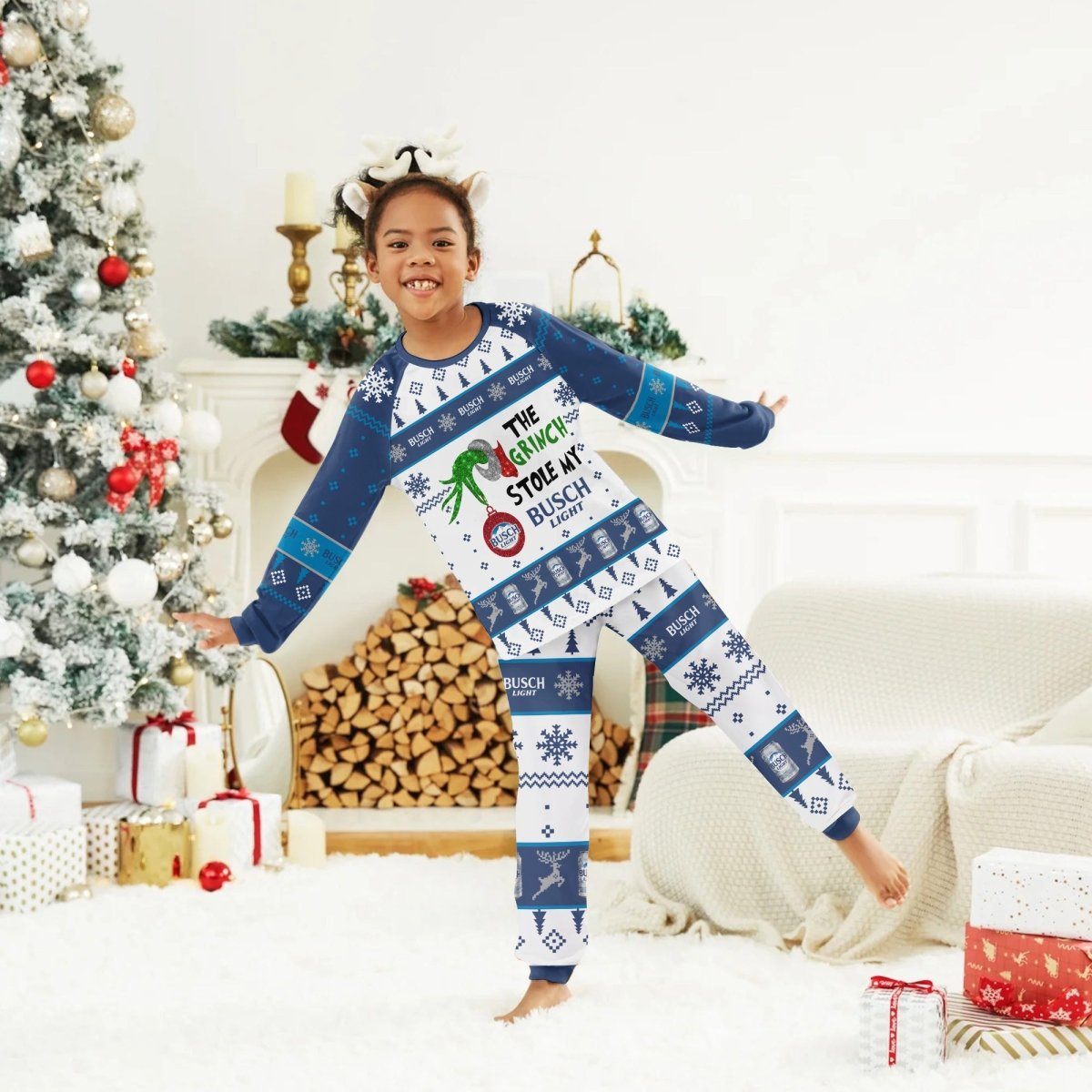 Busch Light The Grinch Stole Family Pajamas Set - Flexiquor.com