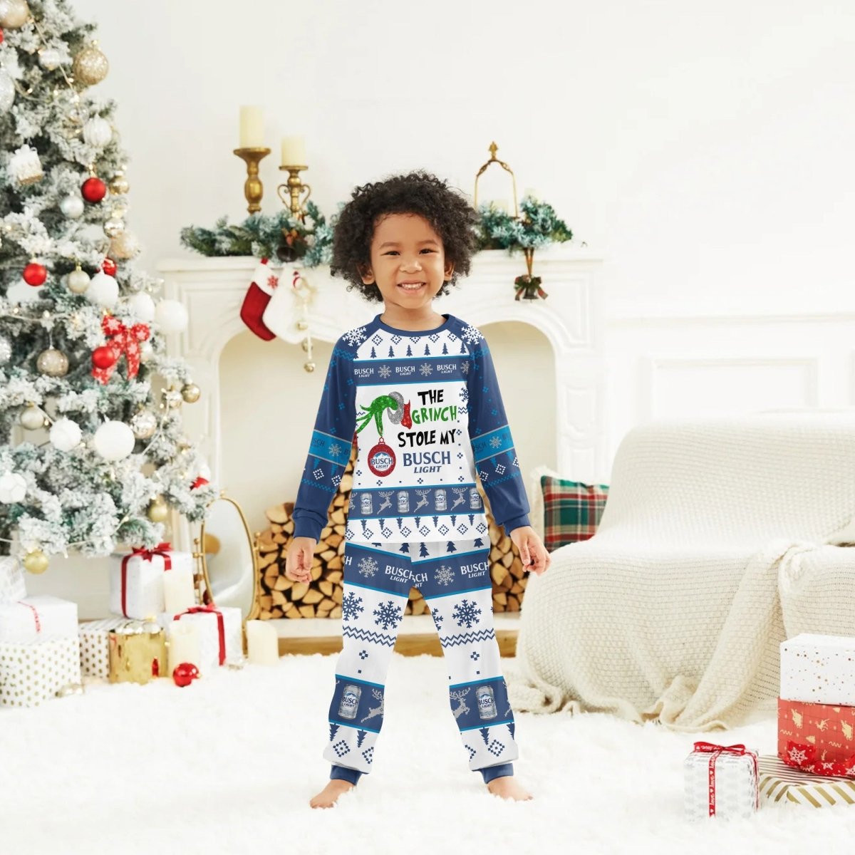 Busch Light The Grinch Stole Family Pajamas Set - Flexiquor.com