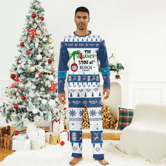 Busch Light The Grinch Stole Family Pajamas Set - Flexiquor.com