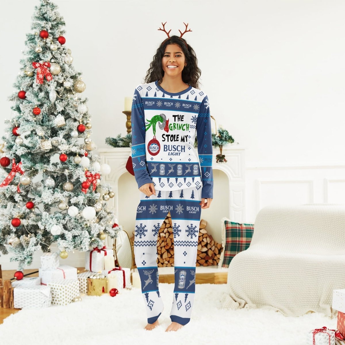 Busch Light The Grinch Stole Family Pajamas Set - Flexiquor.com