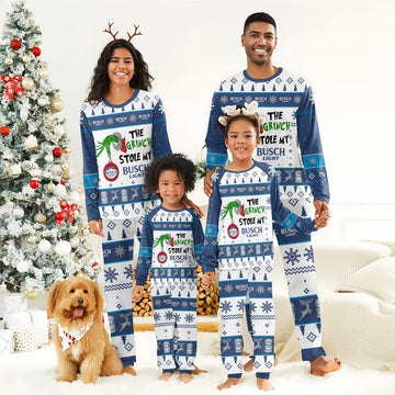 Busch Light The Grinch Stole Family Pajamas Set - Flexiquor.com