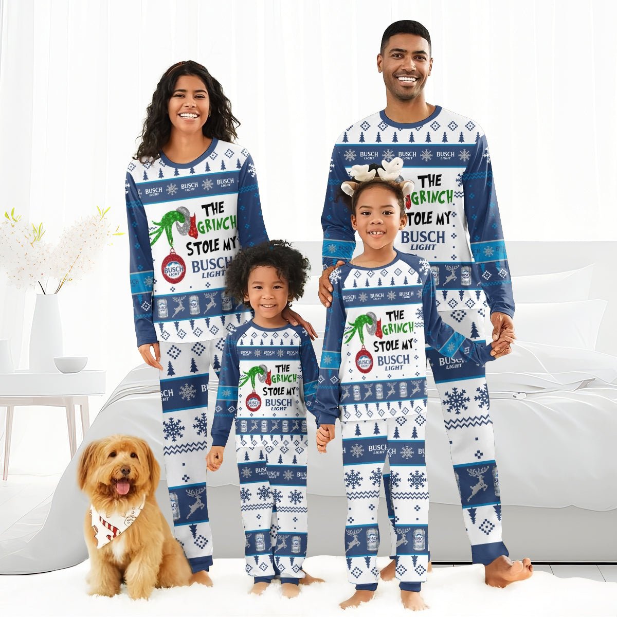 Busch Light The Grinch Stole Family Pajamas Set - Flexiquor.com