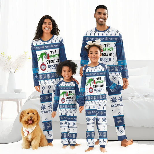 Busch Light The Grinch Stole Family Pajamas Set - Flexiquor.com