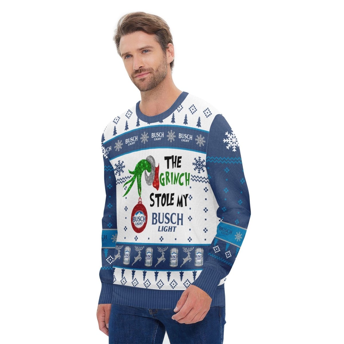 Busch Light The Grinch Stole Ugly Sweater - Flexiquor.com