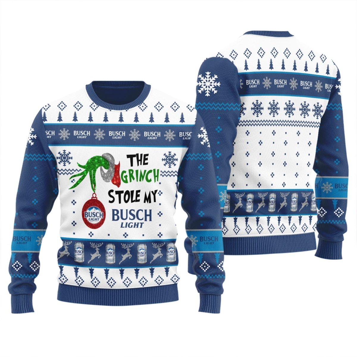 Busch Light The Grinch Stole Ugly Sweater - Flexiquor.com