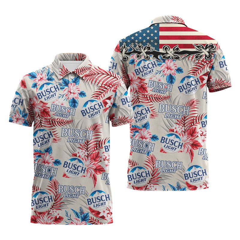 Busch Light Tropical Summer Polo Shirt - Flexiquor.com