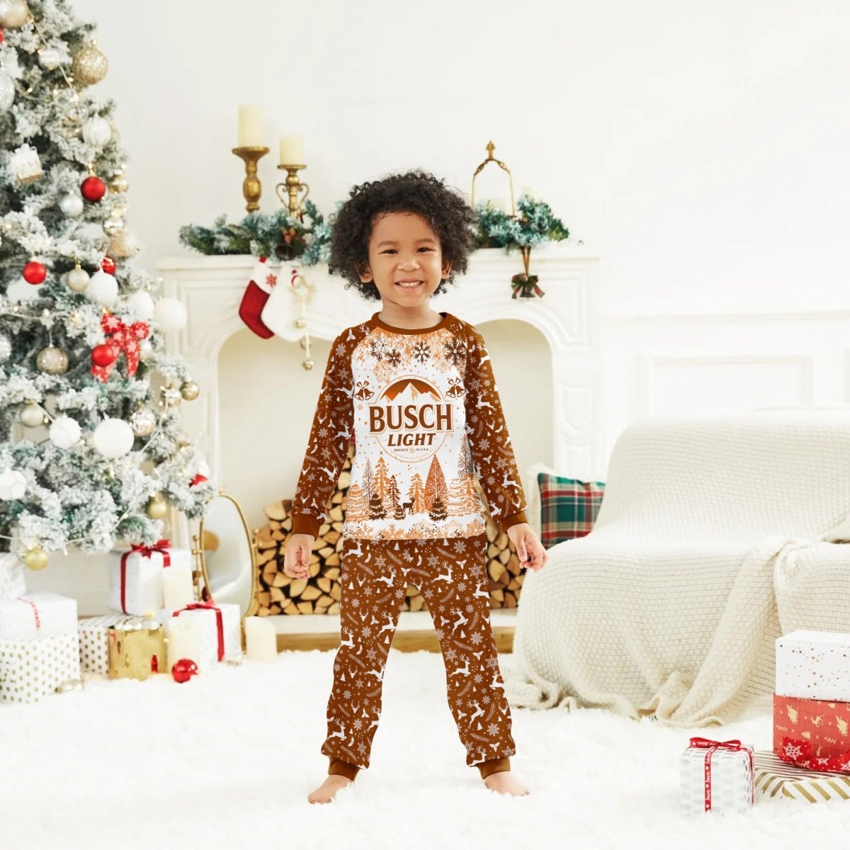 Busch Light Winter Christmas Family Pajamas Set - Flexiquor.com