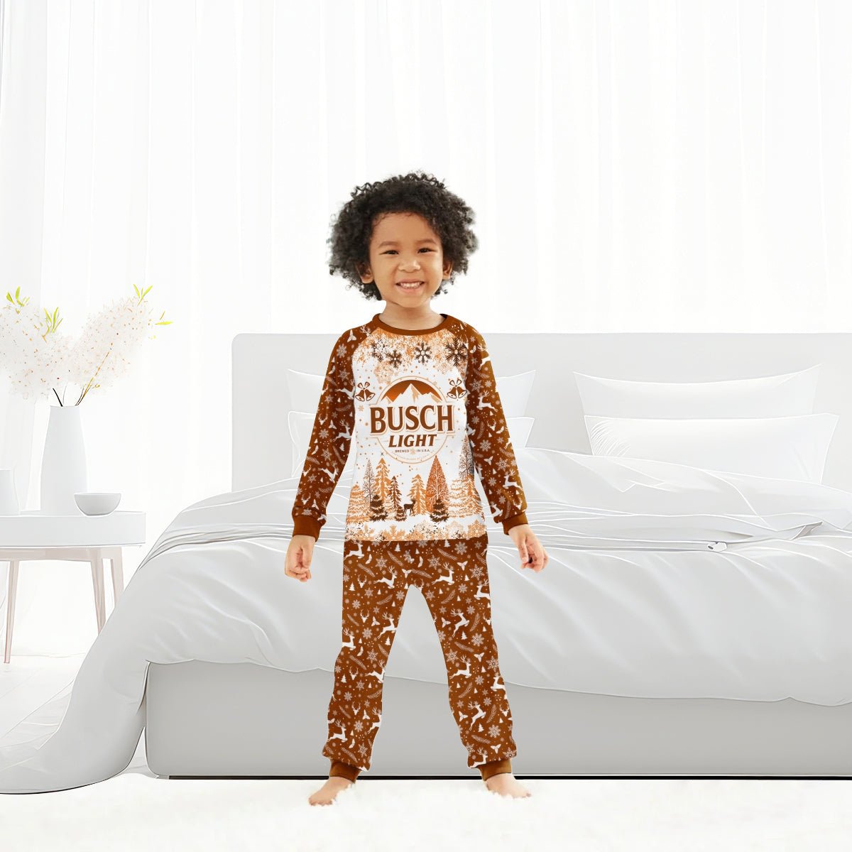 Busch Light Winter Christmas Family Pajamas Set - Flexiquor.com