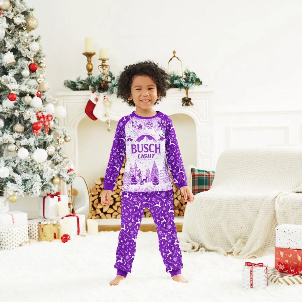 Busch Light Winter Christmas Family Pajamas Set - Flexiquor.com