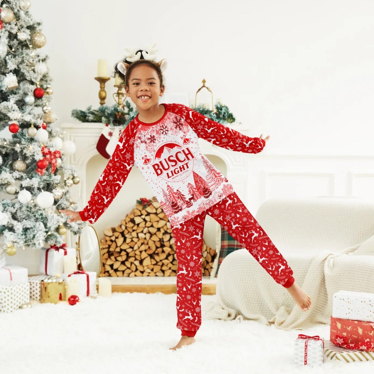 Busch Light Winter Christmas Family Pajamas Set - Flexiquor.com