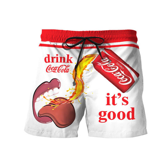 Let's Drink Coca Cola Swim Trunks - Flexiquor.com