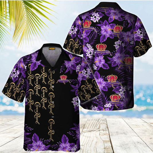 Gold Crown Royal Flower Hawaiian Shirt