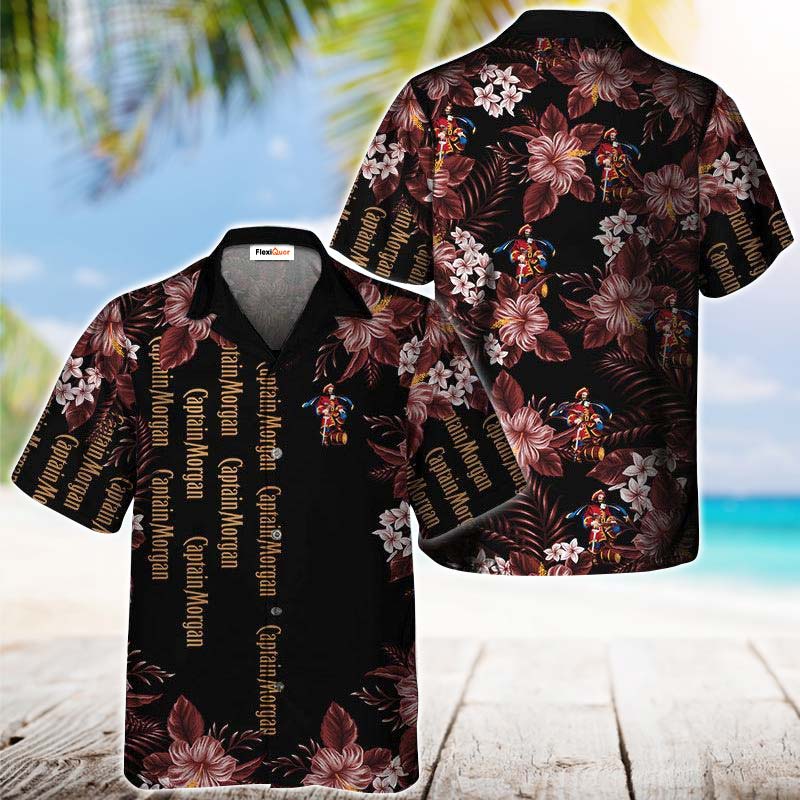 Captain Morgan Flower Hawaiian Shirt - Flexiquor.com