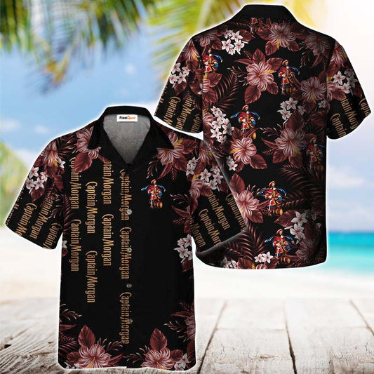 Captain Morgan Flower Hawaiian Shirt - Flexiquor.com